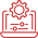 IT dependency red icon