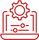 IT dependency red icon