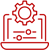 IT dependency red icon
